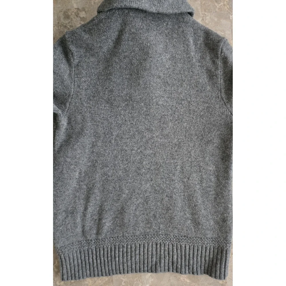 Vintage RALPH LAUREN RUGBY 100% WOOL‎ Knit Sweater SUEDE ELBOW Patch Mens Large
